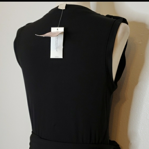 NEW Banana Republic Sleeveless Faux Wrap Sash Dress Silky Flattering Summer Chic - Picture 11 of 13